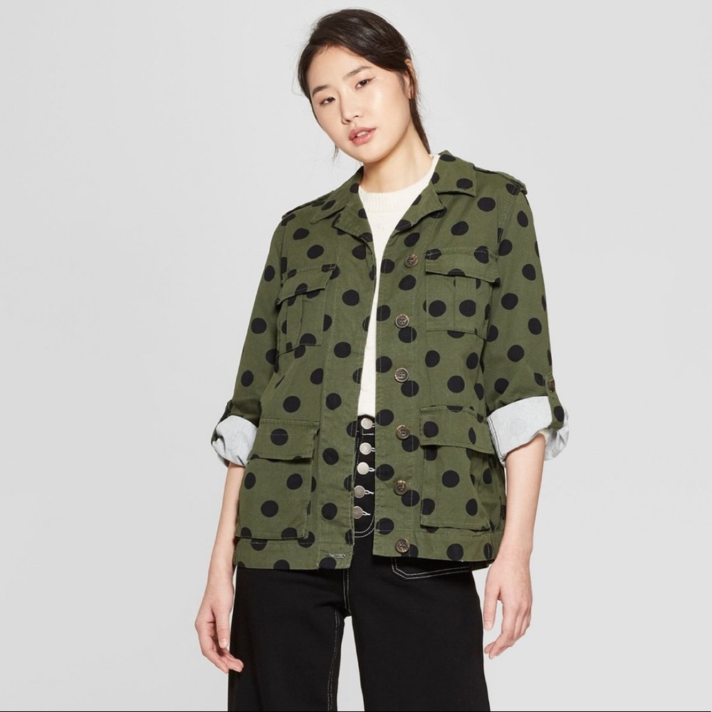 Target polka dot utility jacket - size small
